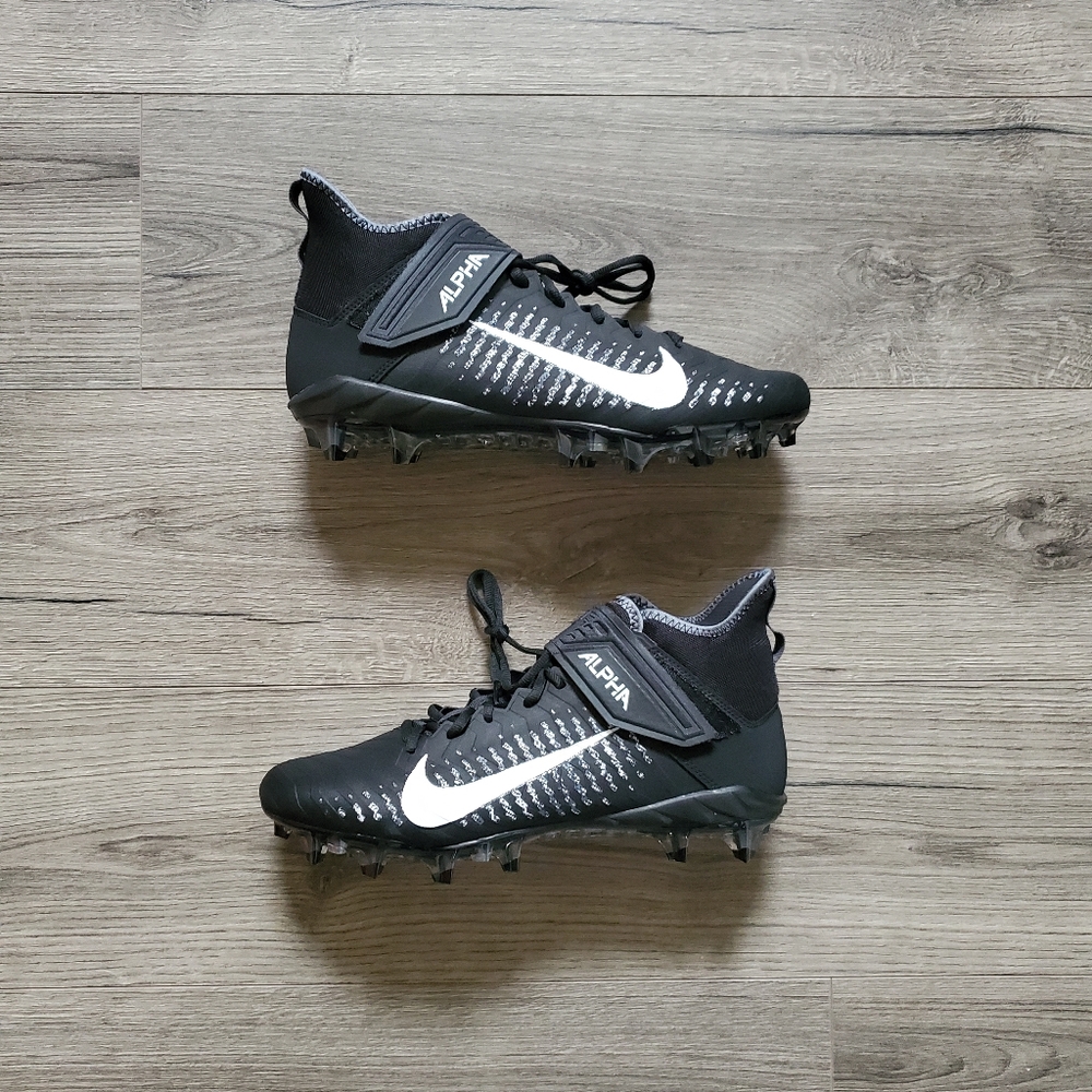 Nike Alpha Menace Pro 2 Football Cleats Black Mens 13.5